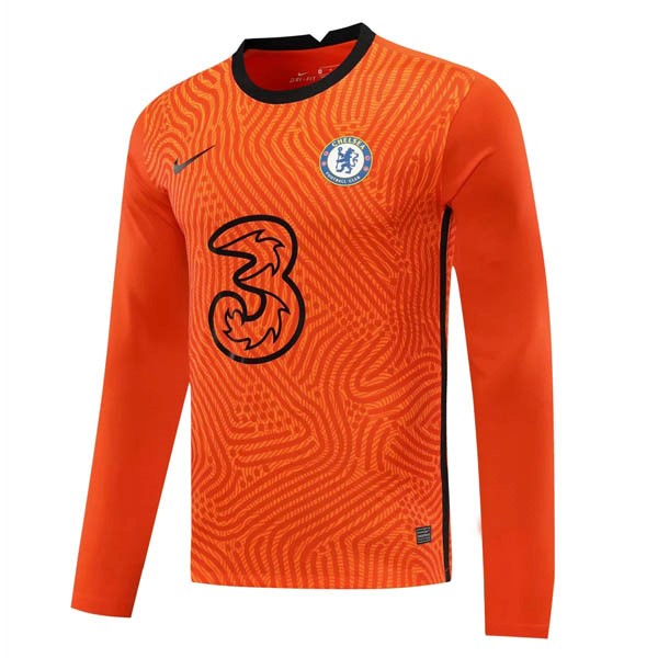 Camiseta Chelsea Manga Larga Portero 2020 2021 Naranja